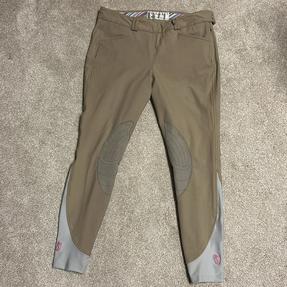 TREDSTEP SYMPHONY Knee Patch Breech, Size 30R, Khaki, LIKE NEW